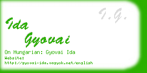 ida gyovai business card